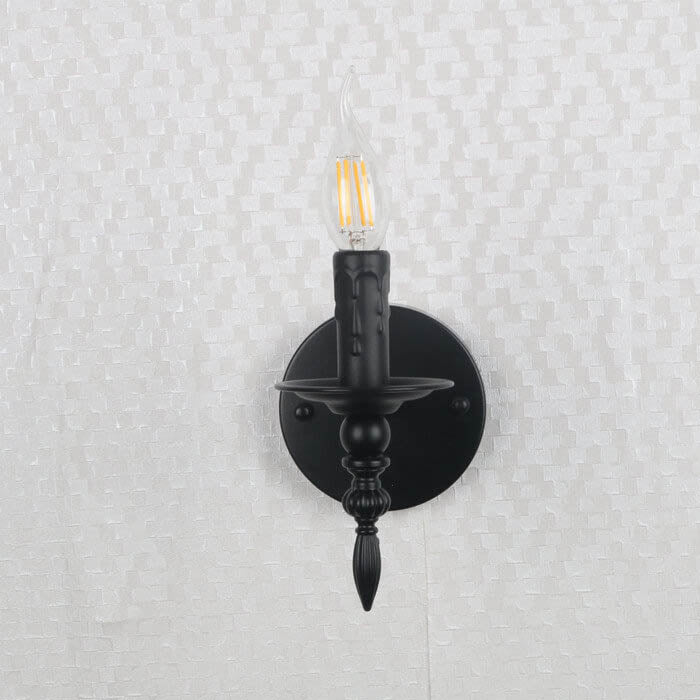 Industrial Creative Minimalist Iron Candle 1-Light Wall Sconce Lamp