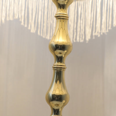 Traditionelle französische runde Tischlampe aus Messing mit 1 Licht für Schlafzimmer 