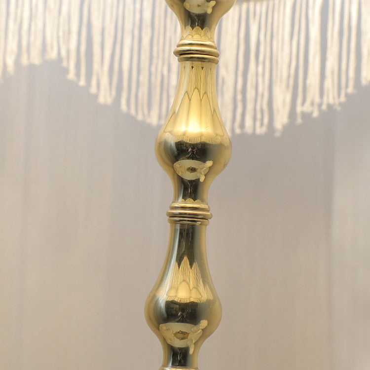 Traditionelle französische runde Tischlampe aus Messing mit 1 Licht für Schlafzimmer 