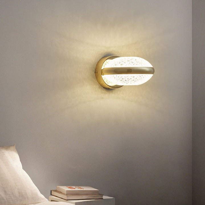 Moderne Luxus Eisen PMMA Elliptische Runde LED Wand Leuchte Lampe Für Flur 
