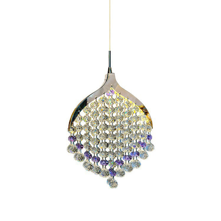 Lustre à LED en cristal en forme de goutte d&