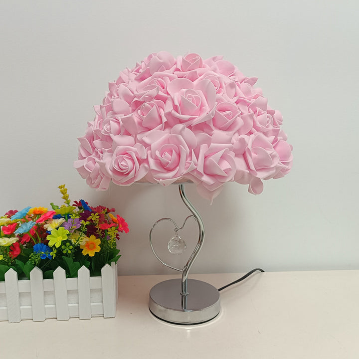 Lampe de Table Décorative à 1 Lumière Rose Romantique Européenne 