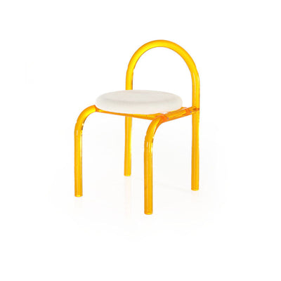 Dossier de chaise de salle à manger en velours acrylique nordique contemporain avec éponge ronde pour salle à manger 