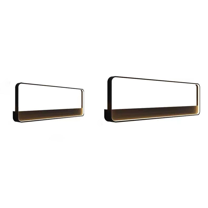 Aplique de pared LED impermeable para exterior con marco geométrico cuadrado de aluminio y acero inoxidable, estilo minimalista moderno, para jardín 