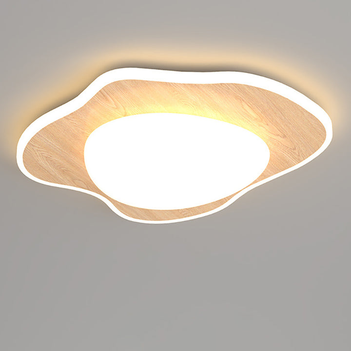 Luz de techo LED montada al ras de acrílico de hierro redondo irregular minimalista moderna para dormitorio 