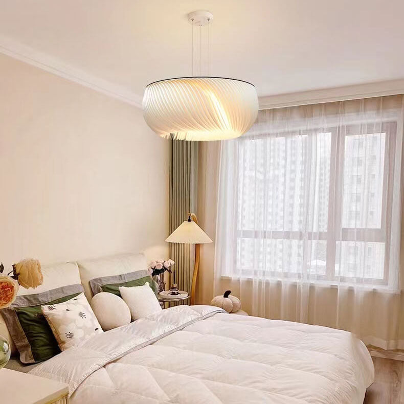 Hardware de linterna plisada de pergamino Wabi-Sabi japonés, luz colgante de 1 luz 