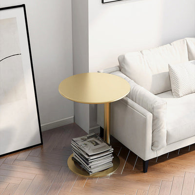 Moderner minimalistischer runder Metall-Beistelltisch für das Wohnzimmer 