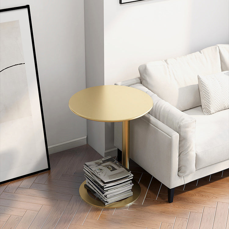 Moderner minimalistischer runder Metall-Beistelltisch für das Wohnzimmer 