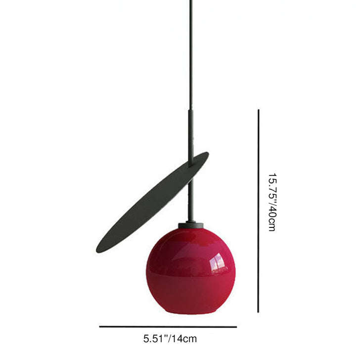 Modern Creative Cherry Glass Iron 1/2-Light Pendant Light