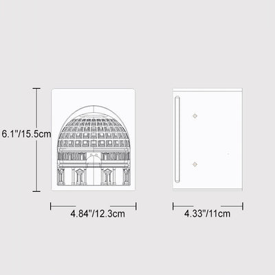 Simplicité Contemporaine Panthéon Plâtre Capteur LED Applique Murale Encastrée Lampe Veilleuse Pour Chambre 