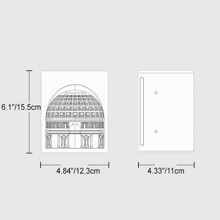Simplicité Contemporaine Panthéon Plâtre Capteur LED Applique Murale Encastrée Lampe Veilleuse Pour Chambre 