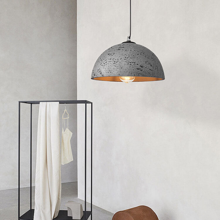 Minimalistische Harz Rundkuppel Handgefertigte 1-Licht Pendelleuchte 