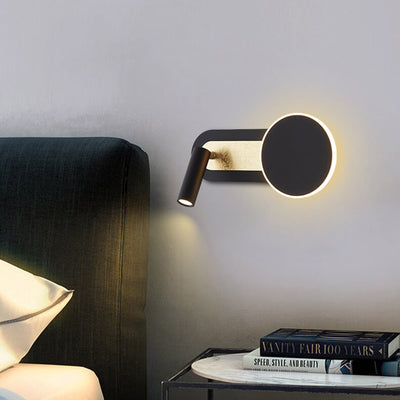 Nordic Creative Aluminum Acrylic Cylindrical Rotatable LED Wall Sconce Lamp