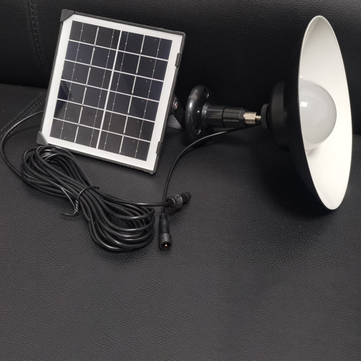 Luz colgante LED de disco semicircular impermeable solar retro contemporáneo de ABS para jardín 