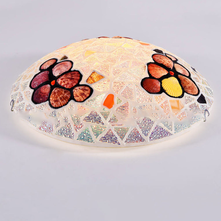 Mediterranean Pastoral Creative Shell Design 2/3/4-Light Flush Mount Ceiling Light