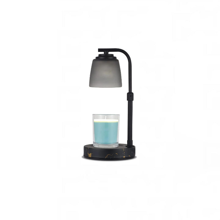 Lámpara de mesa de cera derretida de 1 luz de cilindro de madera maciza minimalista moderna 