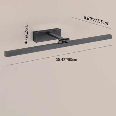 Modern Minimalist Long Iron Aluminum PC LED Vanity Light Wall Sconce Lamp For Bathroom
