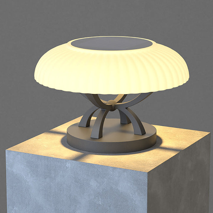 Lampe de paysage LED contemporaine en acier inoxydable étanche PE design champignon pour patio extérieur 