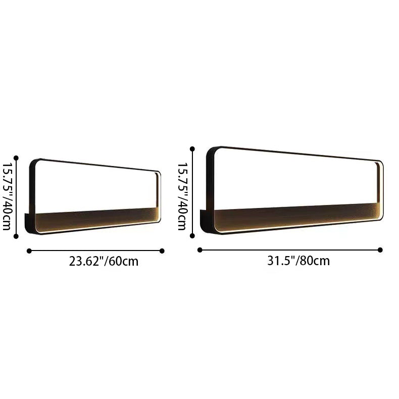 Aplique de pared LED impermeable para exterior con marco geométrico cuadrado de aluminio y acero inoxidable, estilo minimalista moderno, para jardín 