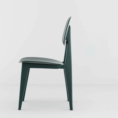 Chaise de salle à manger carrée en plastique macaron scandinave contemporaine avec dossier pour salle à manger 