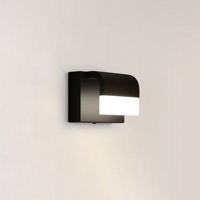 Aplique de pared LED de hierro aluminio PS moderno minimalista rectangular para dormitorio 