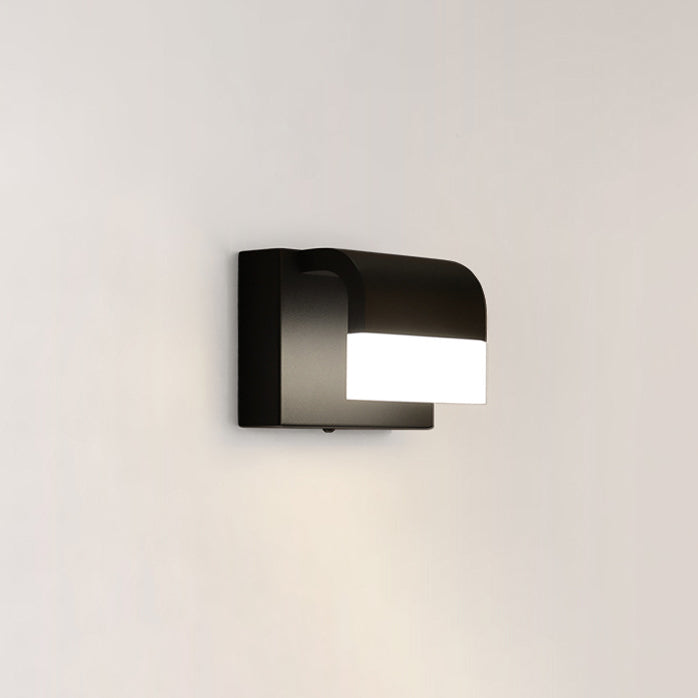 Aplique de pared LED de hierro aluminio PS moderno minimalista rectangular para dormitorio 