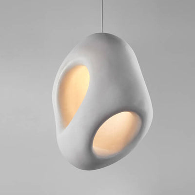 Lámpara colgante de 1 luz de escultura de poliestireno con forma especial creativa minimalista japonesa 
