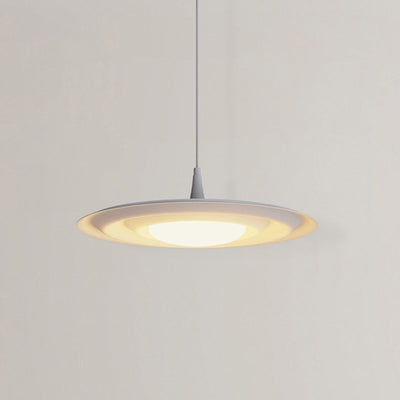 Moderne minimalistische runde Wasser-Kräuselung Acryl Eisen LED Pendelleuchte für Schlafzimmer 