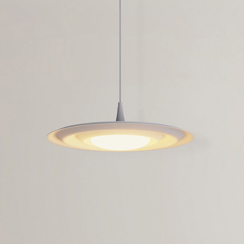 Moderne minimalistische runde Wasser-Kräuselung Acryl Eisen LED Pendelleuchte für Schlafzimmer 