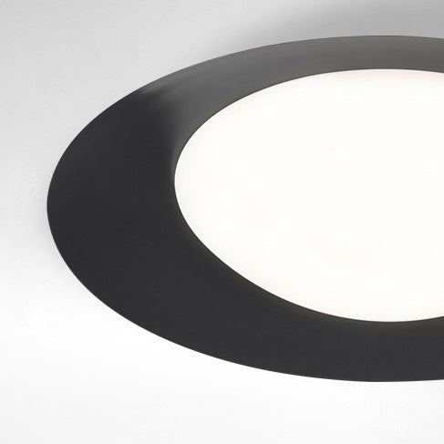 Luz de techo LED empotrada de vidrio redondo de cobre de simplicidad moderna para dormitorio 