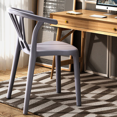 Chaise de salle à manger empilable en plastique Arc scandinave contemporain avec dossier pour salle à manger 