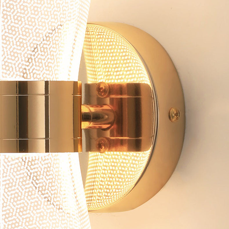 مصباح حائط LED بتصميم بتلة قابلة للطي من الأكريليك والحديد النوردي المعاصر للجانب السرير 