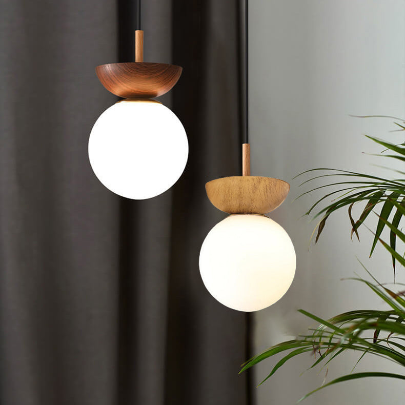 Modern Minimalist Glass Iron Orb 1-Light Semi-Flush Mount Light/Pendant Light for Living Room