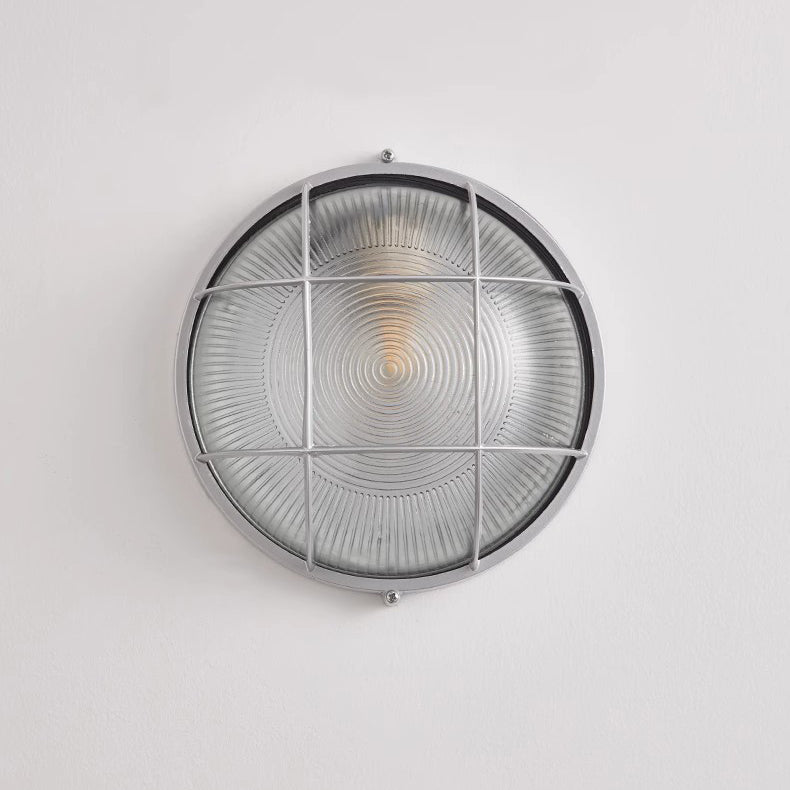 Applique murale contemporaine en aluminium et verre rond ovale à 1 lumière pour couloir 