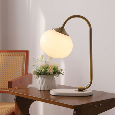 Nordic Minimalist Nostalgic Glass Sphere 1-Light Table Lamp