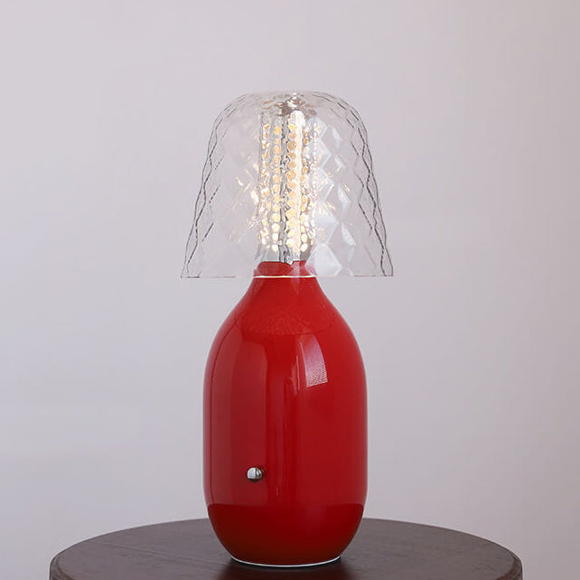 Nordic Vintage Candy Glass Iron Base LED Touch Table Lamp