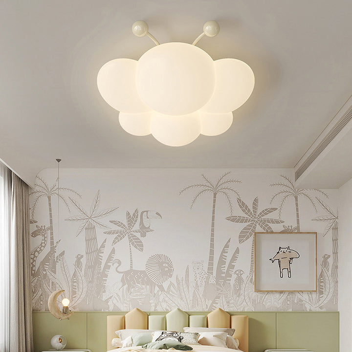 Plafonnier LED en fer PE abeille à montage affleurant pour chambre à coucher, simplicité moderne 