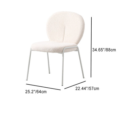 Tabouret de coiffeuse contemporain nordique en velours avec pieds en métal et dossier rond pour chambre 