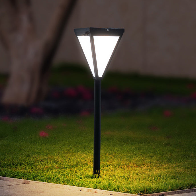 Lumière de paysage LED à piquet de sol en fer acrylique solaire étanche minimaliste moderne pour jardin 
