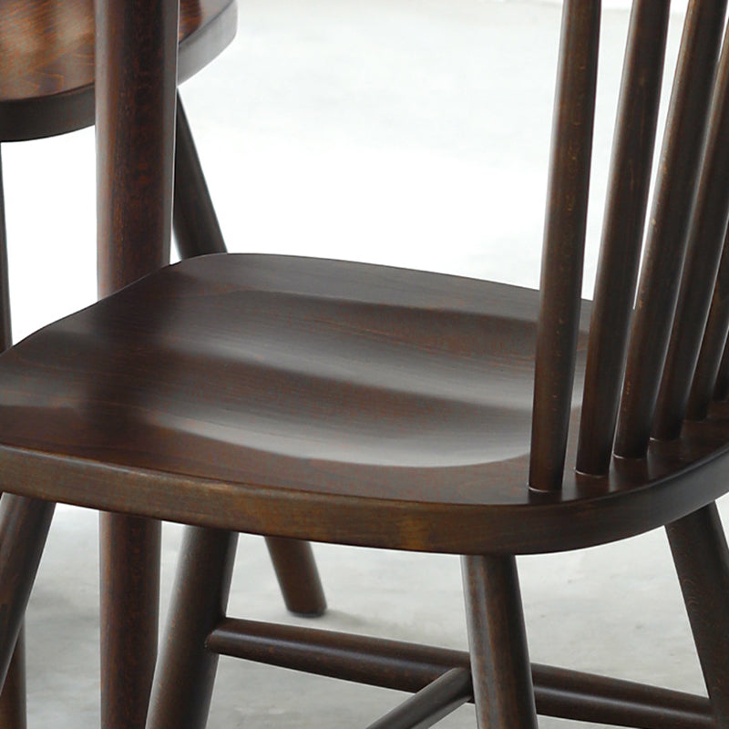 Traditional Japanese Rectangular Back Rubberwood Dining Chair Backrest For Dining Room