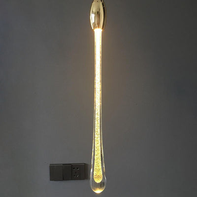 Contemporary Scandinavian Water Drops Hardware Glass LED Pendant Light For Bedroom