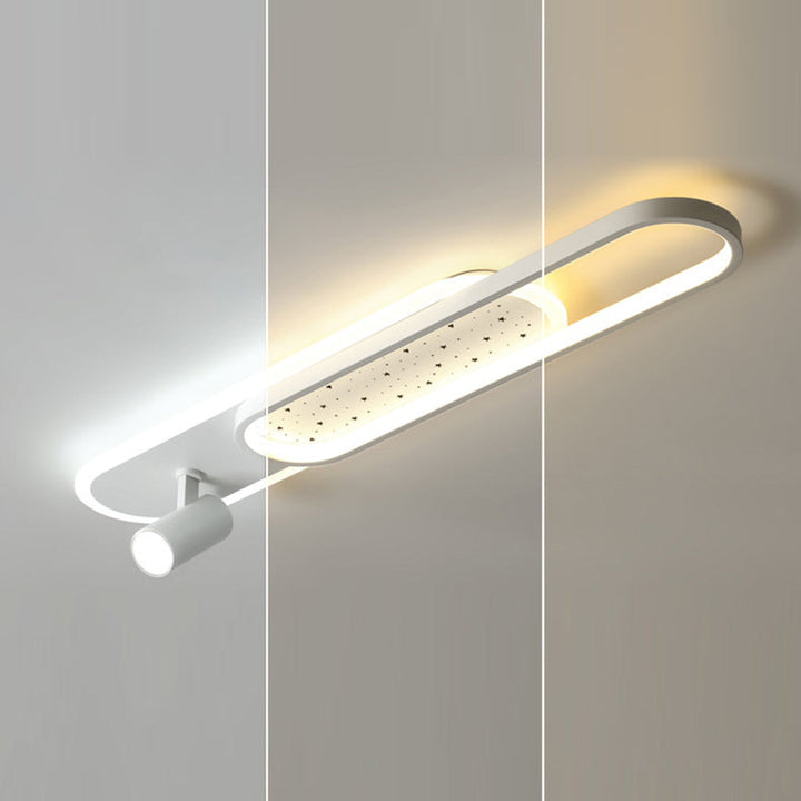 Luz de techo empotrada moderna minimalista rectangular de hierro acrílico LED para pasillo 