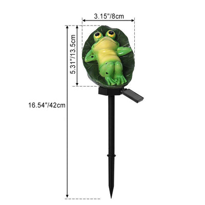 Moderne Art Deco Wasserdichte Solar PP Kunststoff Harz Frosch LED Landschaft Beleuchtung Außen Licht Für Garten 