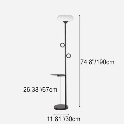 Lámpara de pie para exteriores con tira LED de acero inoxidable de simplicidad moderna solar para patio exterior 