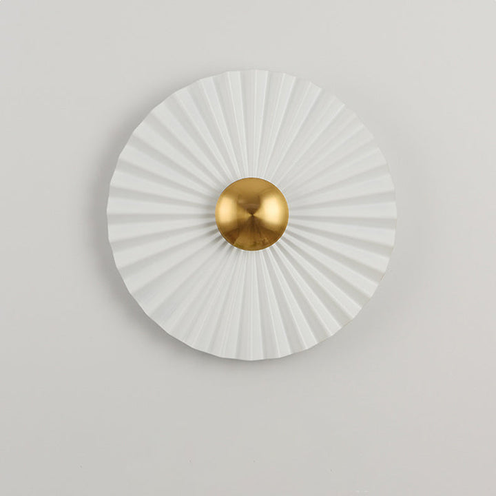 Applique murale LED contemporaine créative ronde à bord festonné pour salon 