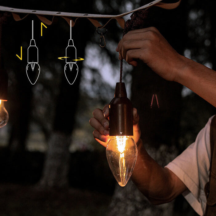 Contemporary Industrial Portable Waterproof PC ABS Round Cone Battery USB 1-Light Camping Outdoor Light