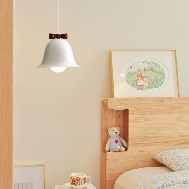 Moderne minimalistische Bogen Glocken Eisen 1-Licht Pendelleuchte für das Schlafzimmer 