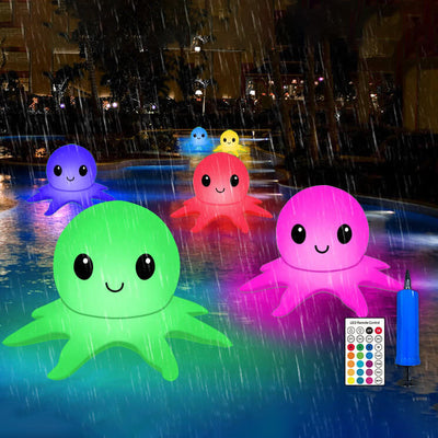 Modern Decorative Solar Octopus Seven-Color Waterproof Inflatable LED Outdoor Light