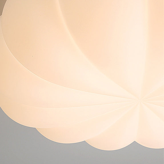 Plafonnier LED en métal nordique contemporain rond en forme de citrouille pour chambre 
