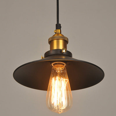 Zeitgenössische industrielle Eisen Topf Deckel Form Glas 1-Licht Pendelleuchte für Esszimmer 